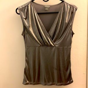 EUC Dressy silver shimmery top from Ann Taylor.  Worn once.